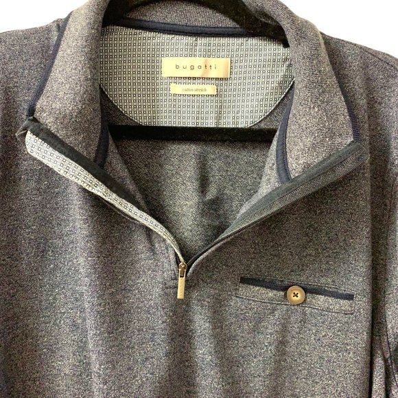 Bugatti Cotton Stretch 1/4 Zip Sweater - Picture 2 of 3